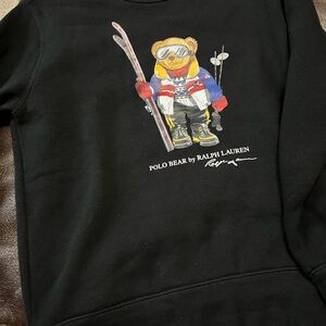 Boys size M (10-12) Polo Bear Ski Sweatshirt by Ralph Lauren - Black